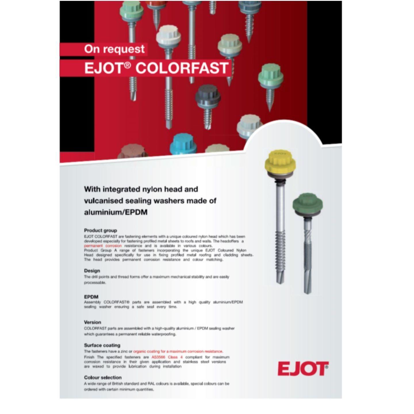 EJOT COLORFAST ROOFING & FACADE FASTENING SOLUTION